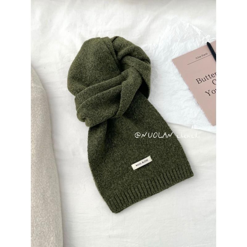 Soft Wool Blend Knit Scarf Women Winter Warm Lightweight Minimalist Style Long Wrap Shawl In Multiple Colors