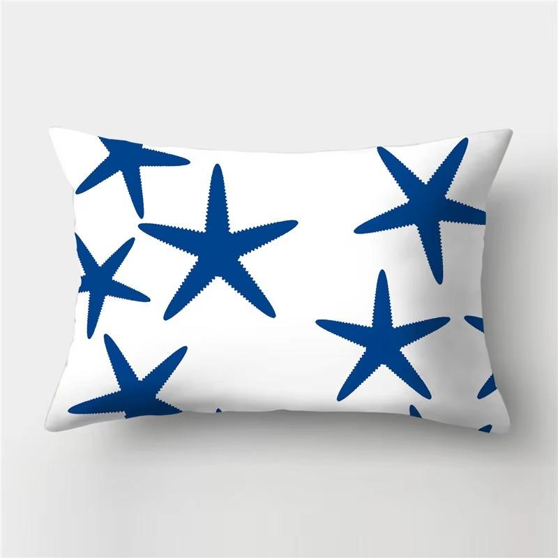 30*50 cm Zwierzęta Morskie Seria Niebieska Wzór Nadruk Dekoracja Sofa Salon Dom Poliester Prostokątna Poszewka na Poduszkę Poduszka