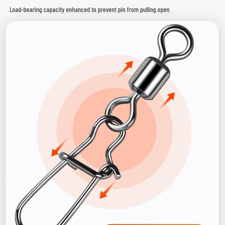Windshark Achterring-Verbindungsstück: Starke Zugkraft Sicherheitsnadel für Angelköder mit Schnellwirbel.