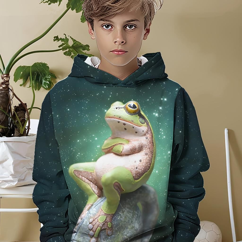 Ropa Infantil Niños Sudaderas con Capucha Manga Larga Estampado de Animales 3D Ropa de Primavera Otoño para Niños Casual Creativa Ropa para Niños Tops para Exteriores