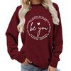 Women's Be You Letter Print Casual Loose Hoodie - Autumn/Winter Style
