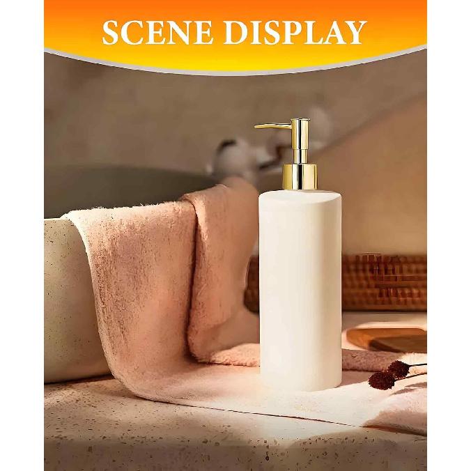 6 Pack Gold Soap Dispenser Pump, Top Replacement for Lotion & Regular Glass Bottles (Standard Diameter 28/400 Neck Size)