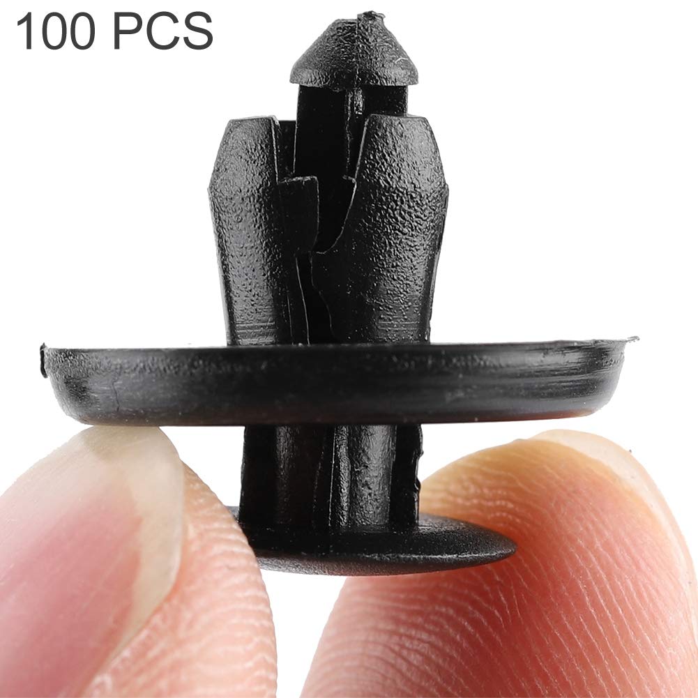 EBTOOLS Body Buckle, Push Type Hood Bumper Mud Guard Liner Fastener Retainer Clip for Toyota 90467-07166 (100Pcs)