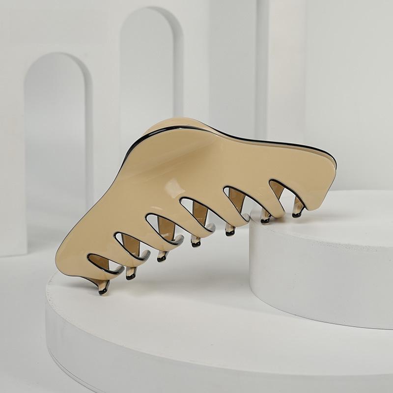 Clip de păr din acetat francez Wjia: Clip de rechin simplu, mare pentru femei