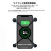 SHEAWA Motorcycle Smartphone Charging Qi Wireless Quick Charge Fast Aluminum Power Car Attaches to Motorcycle Handlebars or Side Mirrors Holder,