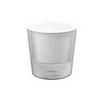 Vaso de Flores Autoirrigável Plástico Listrado com Cordas de Pavio Reservatório de Água Vaso para Plantas de Interior para Mesa Escritório Decoração de Casa