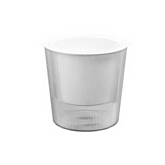 Vaso de Flores Autoirrigável Plástico Listrado com Cordas de Pavio Reservatório de Água Vaso para Plantas de Interior para Mesa Escritório Decoração de Casa