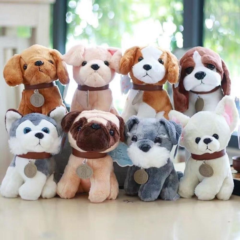 

20CM Cute Puppy Golden Fur Plush Toy Small Tabletop Decoration Pet Dog Accompan Small Doll To Send Pet Birthday Gifts 20cm