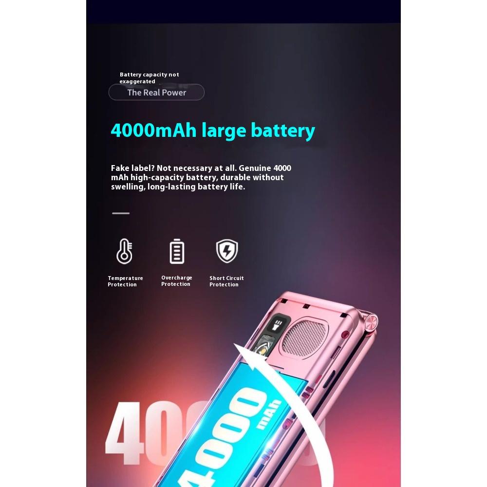 Full Netcom 4G Flip Old Man Machine Old Man Mobile Phone Non-smart Phone Long Standby Large Screen 5g Card