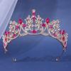 Baroque Vintage Princess Queen Bridal Crown Headwear Crystal Tiara for Women Wedding Crown Hair Dress Accessories Jewelry Crown