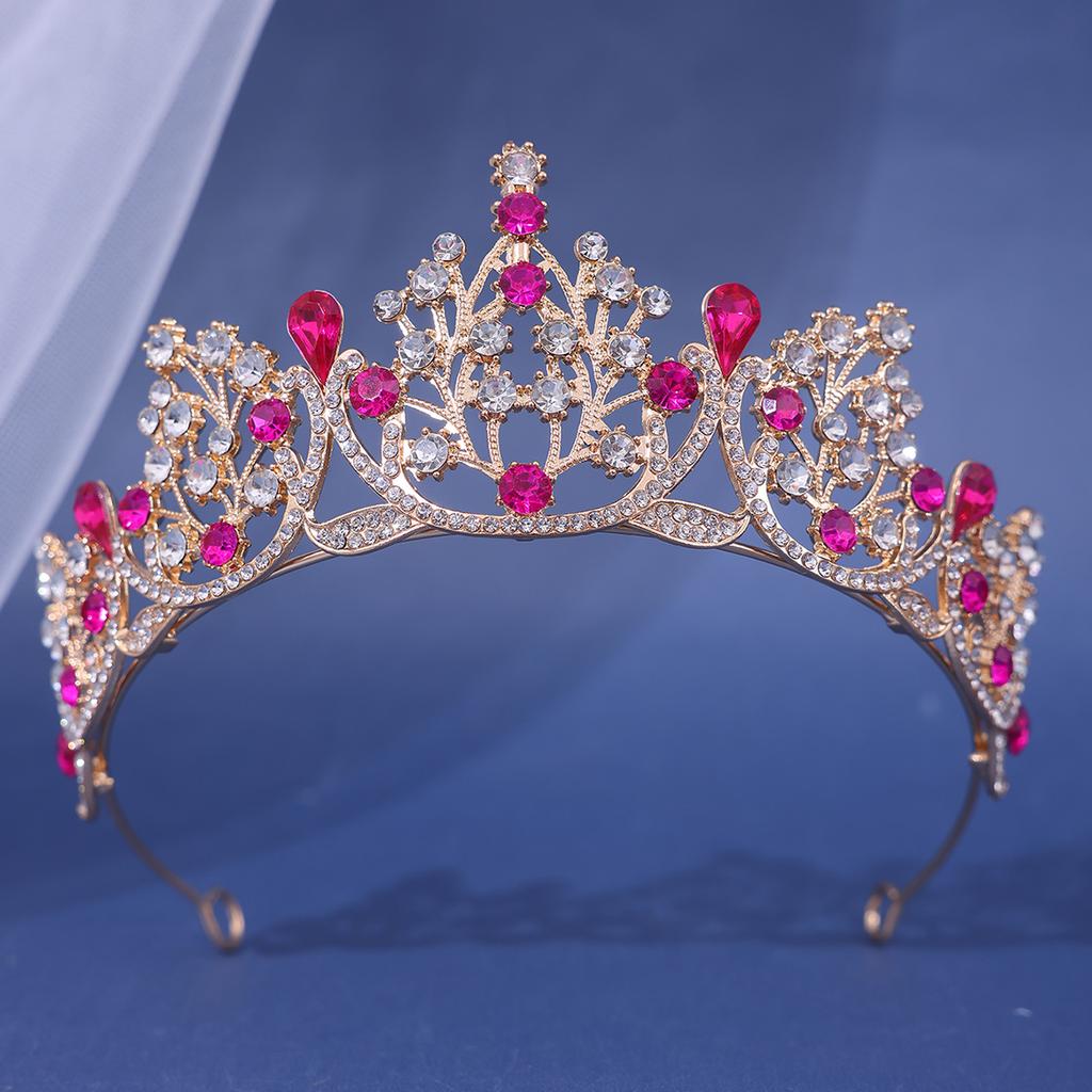 Baroque Vintage Princess Queen Bridal Crown Headwear Crystal Tiara for Women Wedding Crown Hair Dress Accessories Jewelry Crown