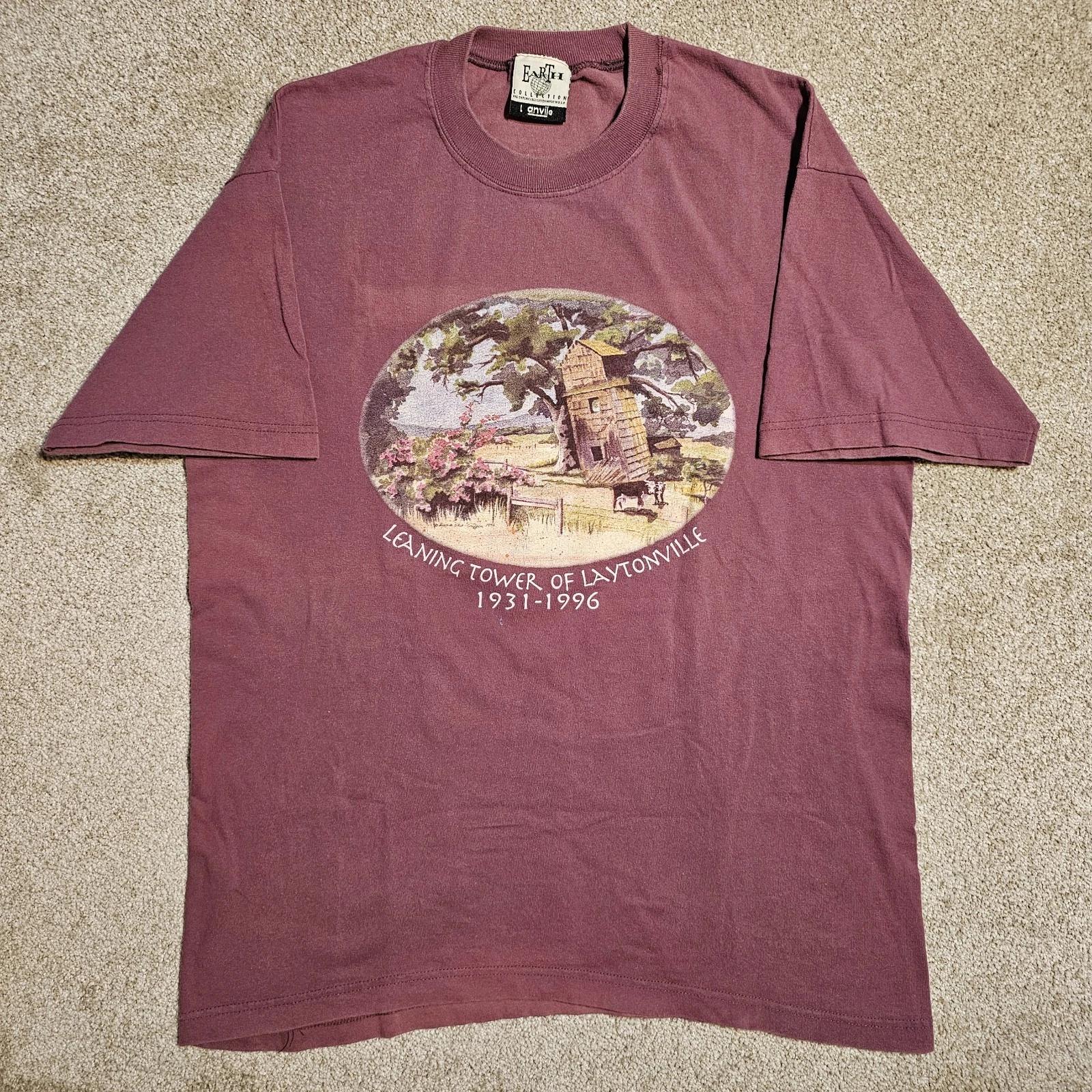 

Vintage 90s Y2k Leaning Tower Of Laytonville T-shirt Mens L Punk Country Cottage M