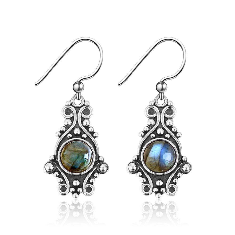 

Винтажный стиль, натуральный лабрадорит, висячие серьги для женщин, подвеска, висячие серьги, ювелирные изделия