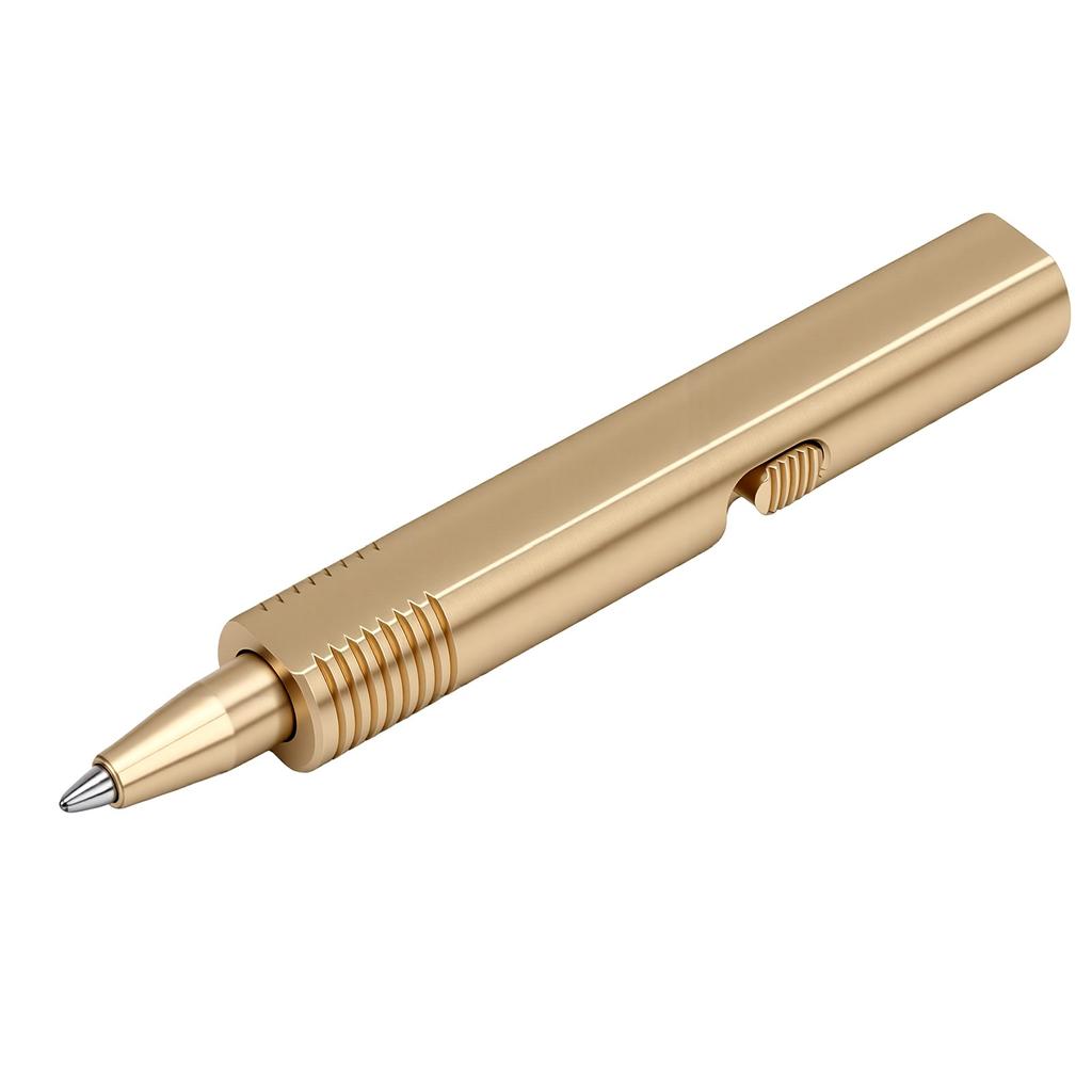 Mini Brass Pen Portable CNC Machined Electroplated Finish Smoothly Mini Brass Action Pen
