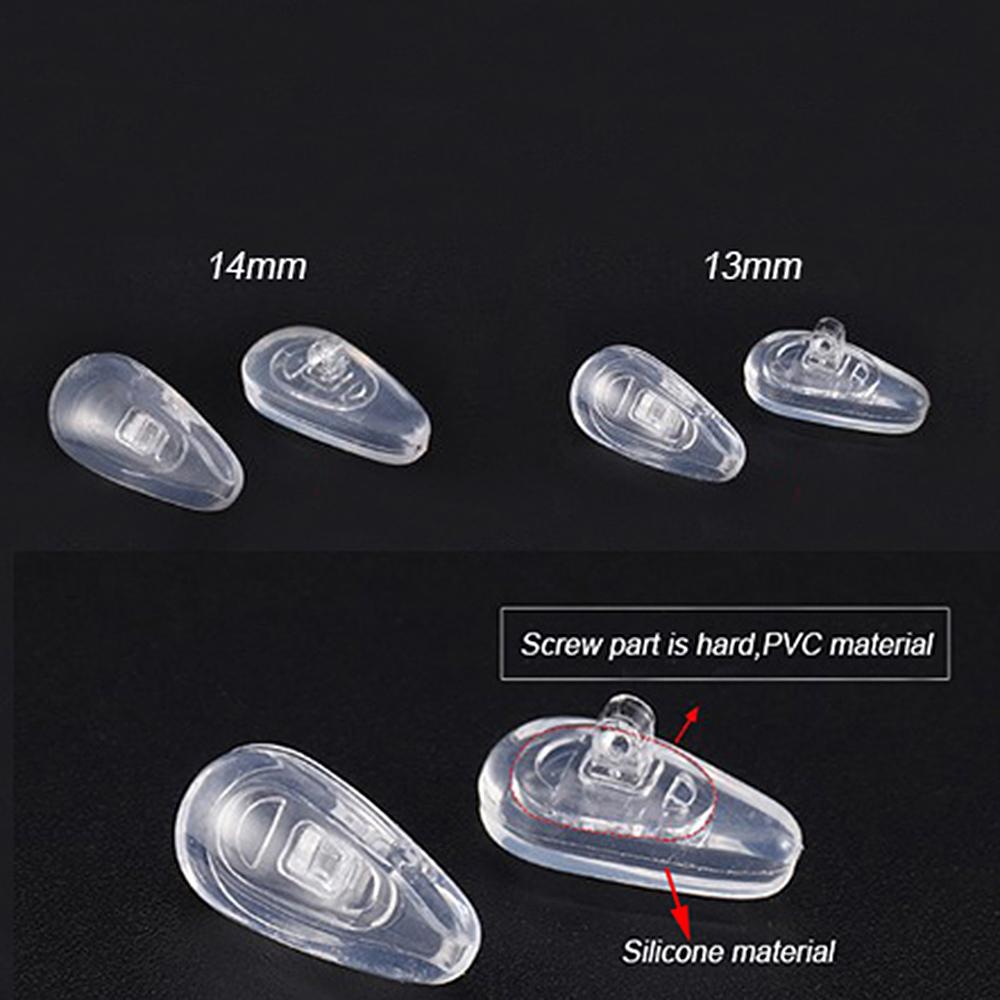 10Pairs(20pcs) Hard Core Soft Air Chamber Silicone Nose Pads Screw Push Eyewear Glasses Accessories