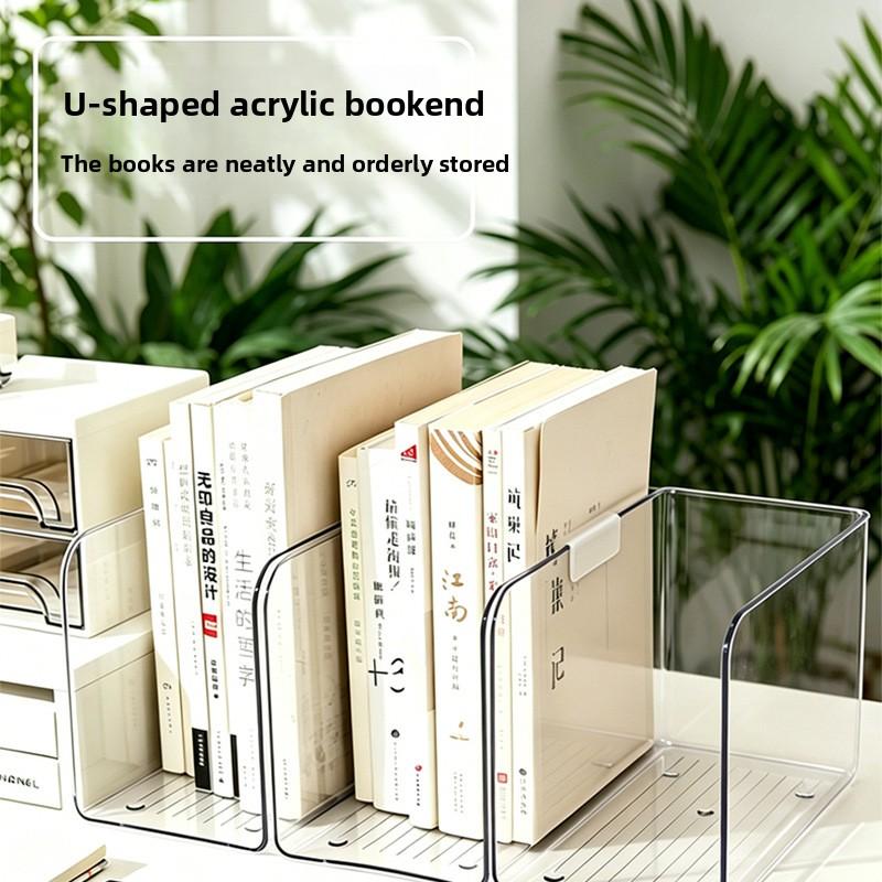 Scaffale per Libri in Acrilico Trasparente, Portaoggetti da Scrivania, Supporto per Libri, Porta Libri da Tavolo, Porta Libri per Documenti, Scatola Porta Libri, Gadget Organizer