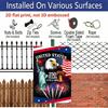 2D Flat Decorative 8×12 Inch Aluminum Plaque Metal Sign | 250 Years of Freedom (1776-2026): Statue of Liberty, Bald Eagle & American Flag Pattern