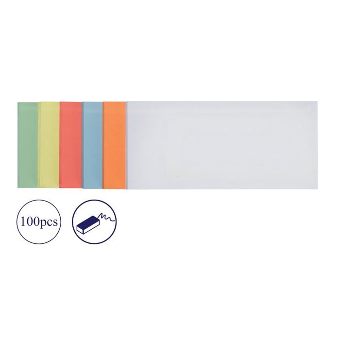 Cartes de présentation - Franken - Lot de 100 - Autocollantes - 205 x 95 mm - Couleurs assorties