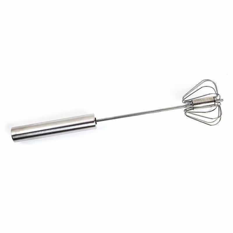 Stainless Steel Semi-automatic Egg Beater, Rotary Cream Egg Mixer, Household Manual Egg Beater