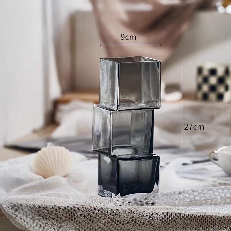 Современная геометрическая стеклянная ваза для цветов