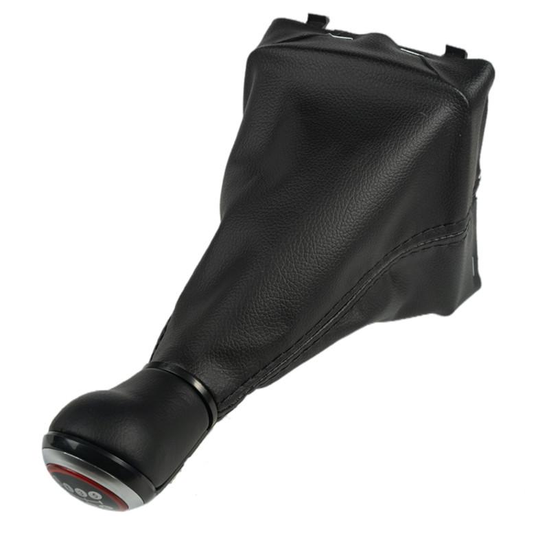 5/6 Speed Car Gear Shift Knob With Gaitor Boot Cover For Volkswagen VW Polo 9N 9N2 2002 2003 2004 2005 2006 2007 2008 2009