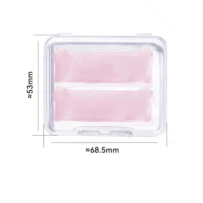 1 Pair Bear Ear Eyelash Perm Pads Reusable Silicone Lash Lifting Curling Strips Soft Under Eye Pads For Eyelash Perm Makeup Tool