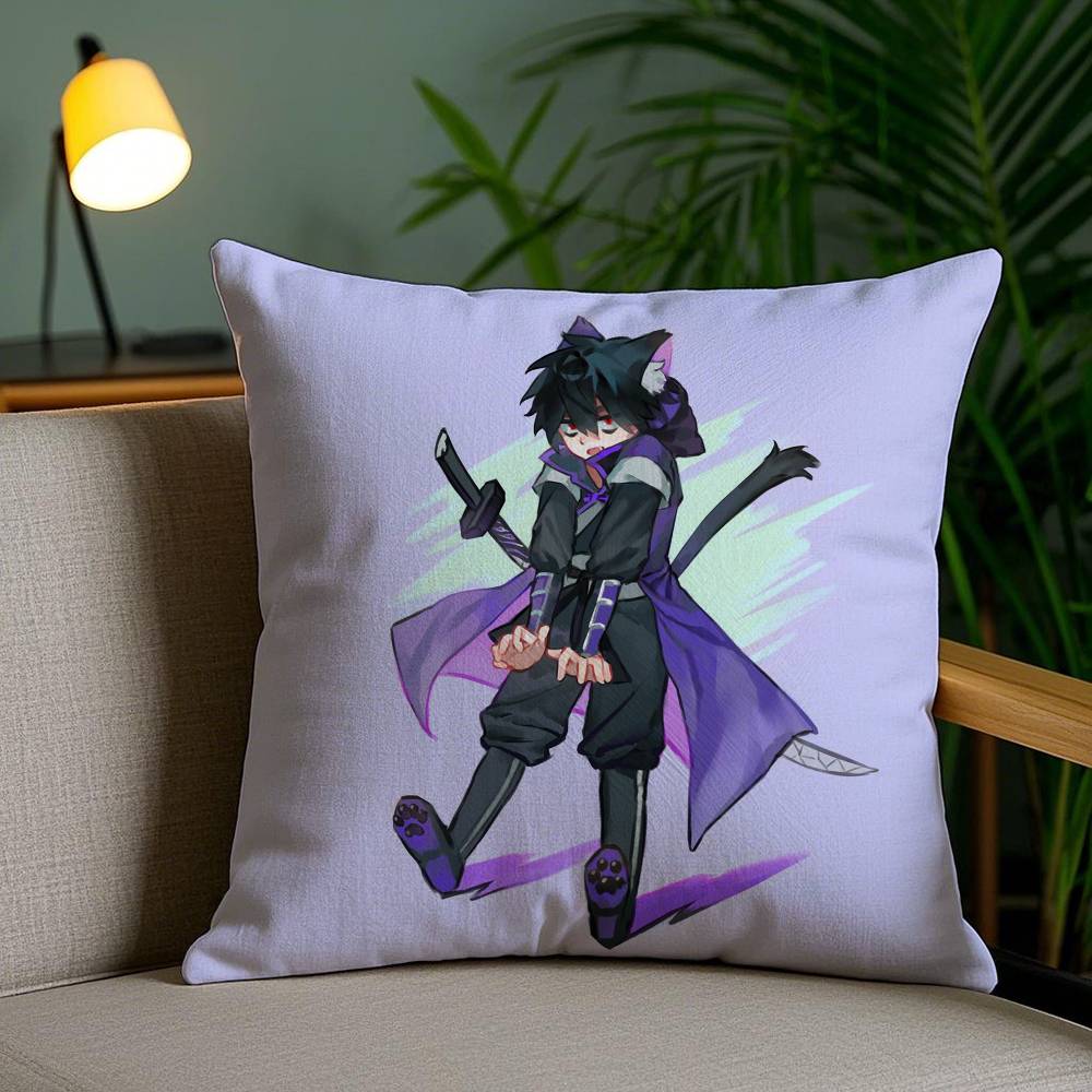 S-Scissor Seven Pillow Case Office Sofa Dorm Chair Back Short Plush Double-sided Printing Home  Cushion Cover