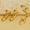 European & American Minimalist 18k Gold-Plated Stainless Steel Geometric Earrings