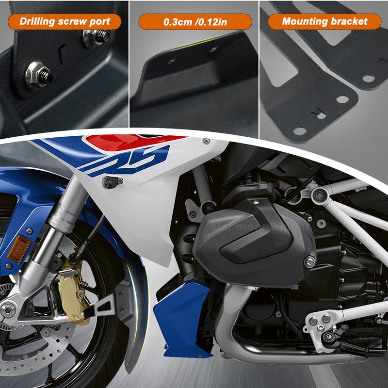 Motorcycle Accessories For BMW R1200RS 2015-2018 R 1200 1250 RS R1250RS 2019- Front Fender Mudguard Extension Splash Extender
