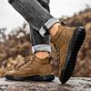 Kézzel készített valódi bőr csizma Férfi Cipők Kényelmes Bokacsizma Férfi Alkalmi cipők Outdoor Tooling Cipők