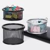 Desktop Pin Desk Organiser Paperclip Storage Box Ventilated Metal Container For Paper Clip Hairpins Push Pin Thumbtacks