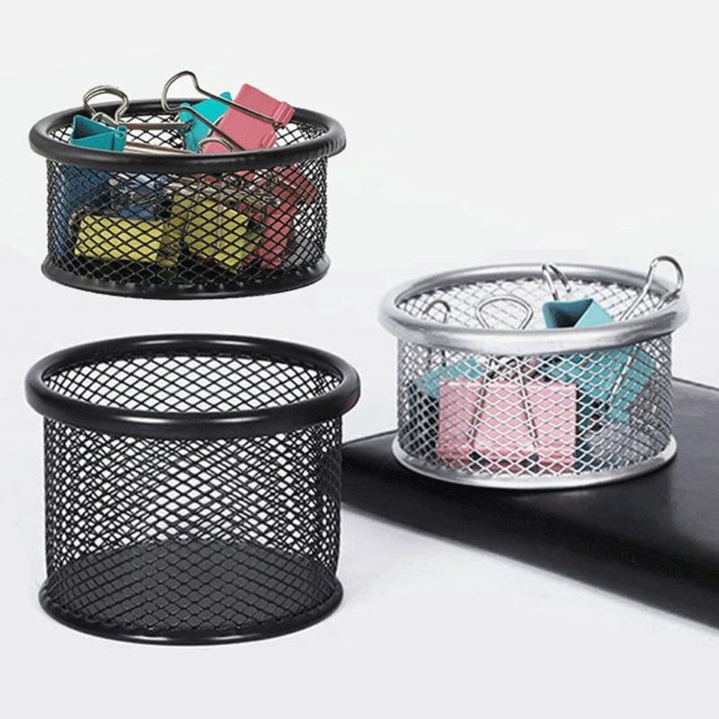 Desktop Pin Desk Organiser Paperclip Storage Box Ventilated Metal Container For Paper Clip Hairpins Push Pin Thumbtacks