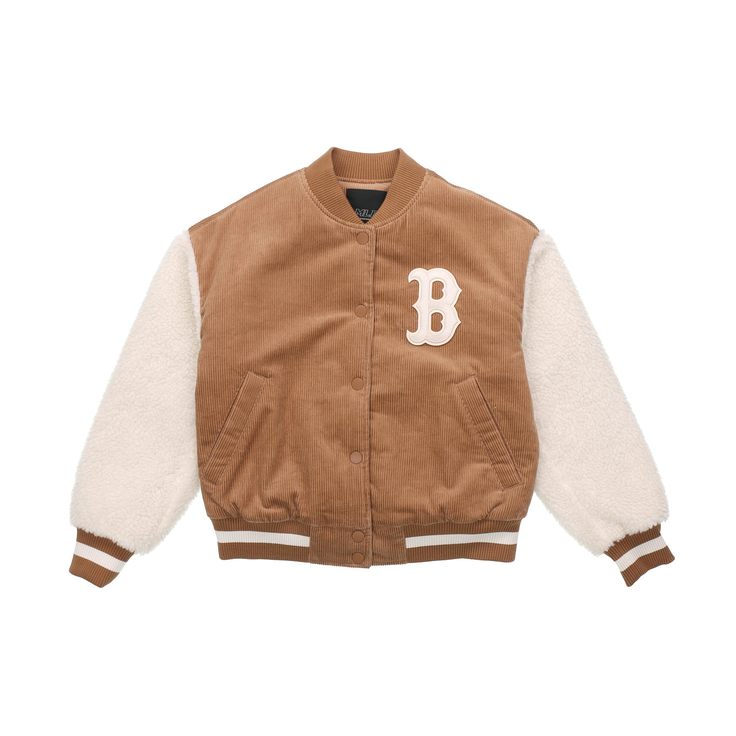 MLB Boston Red Sox Baseball Jerseys Unisex Brown Baseball Collar Thickened 31JPF6061-43B S