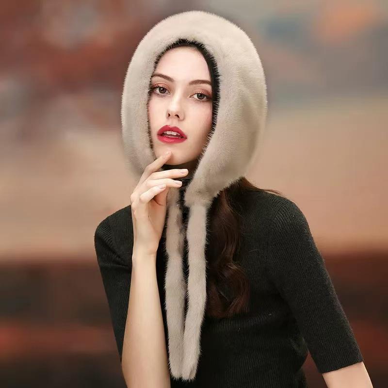 

Imitation Mink Hat Women s Winter Fashion Warm Ear Protection Top Hat Middle-aged and Elderly Fur Snow Mongolian Hat