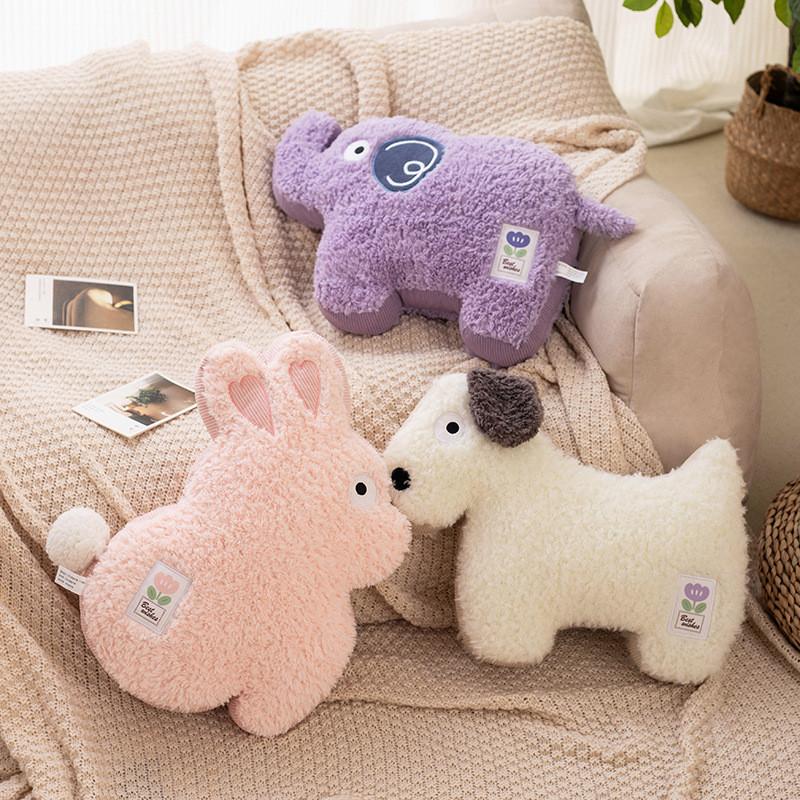 Elephant Adorable Rabbit Dog Stuffed Cushion For Bedroom Sofa Decor Plush Toy