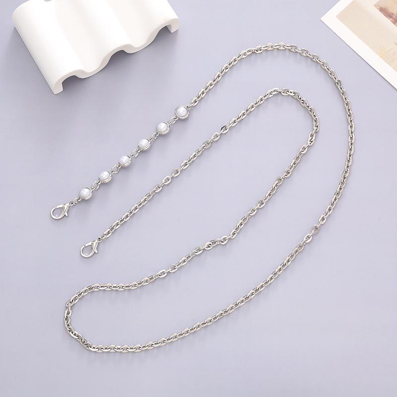 Metalowy łańcuszek do telefonu crossbody odporny na upadki z klipsem i smyczą 125 cm