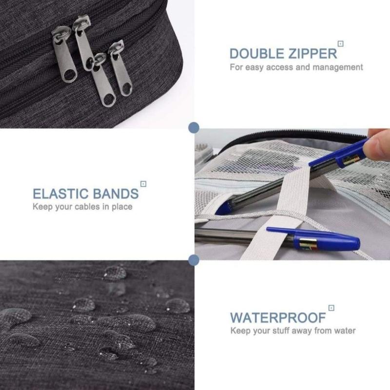 Travel Storage Case For Electronic Gadgets Cosmetics Portable Oxfords Cloth Organiser Multifunctional Makeup Bag
