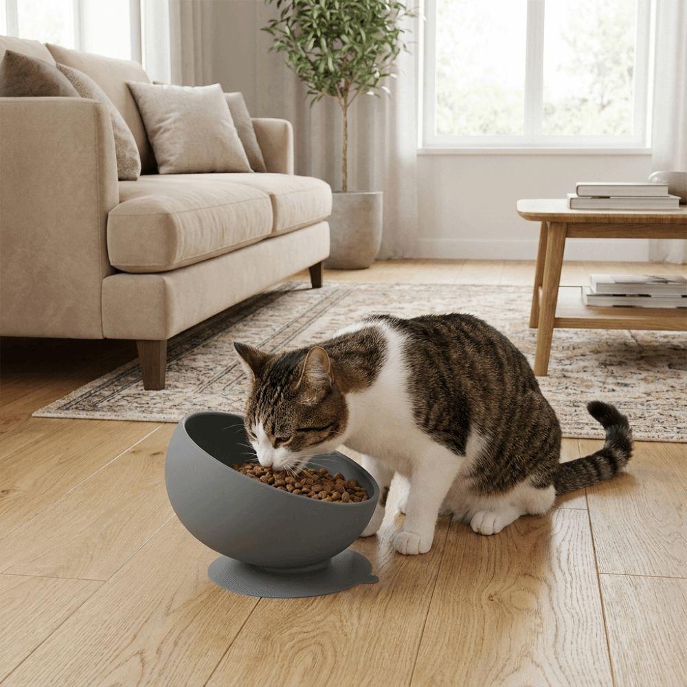 Neck Protection Silicone Pet Bowl Non-Slip Elevated Feeder Stable Dog Food Bowl Pet Dining