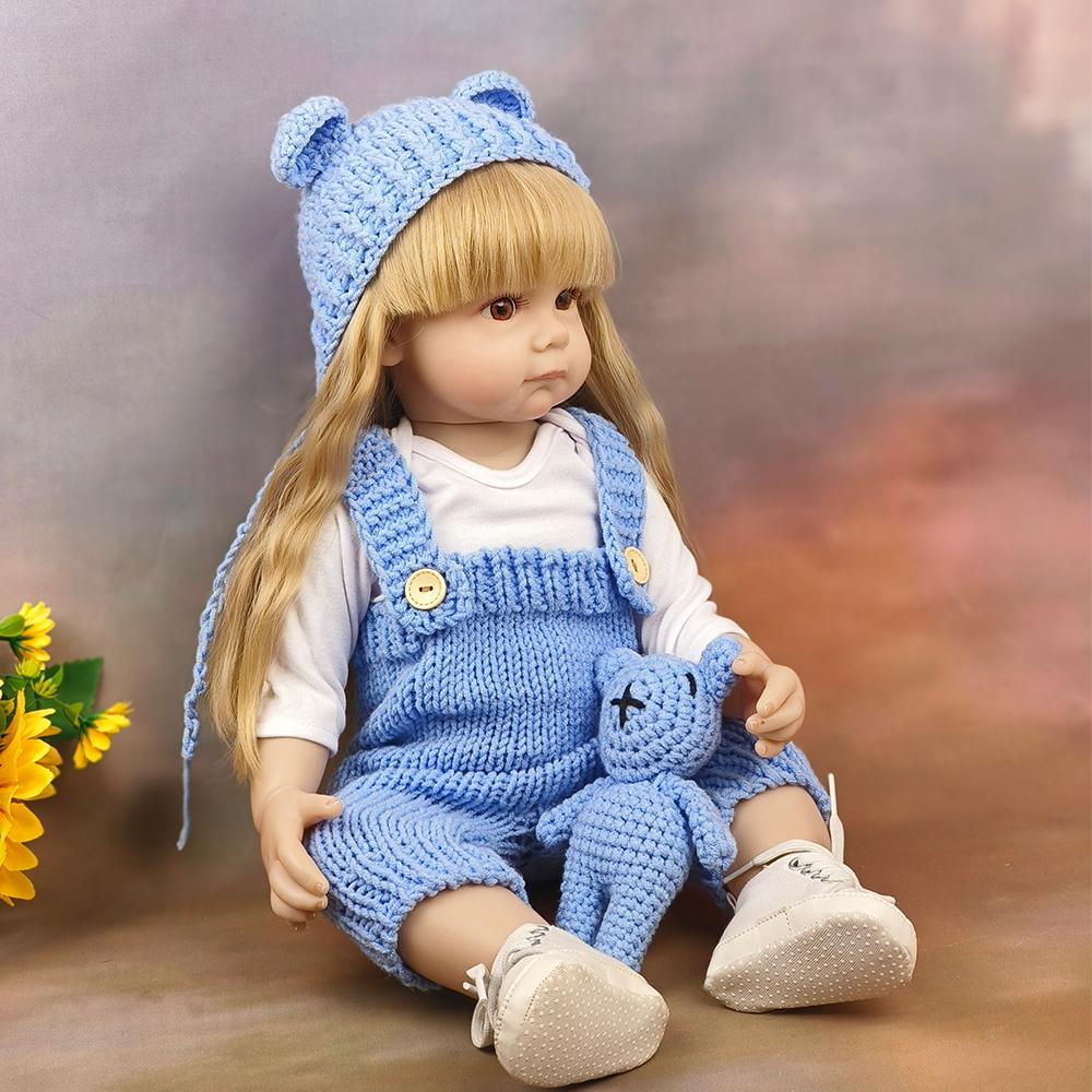 Dětská silikonová panenka Reborn pro dívky Princezna Roztomilá Bb Newborn Realistické sady panenek měkké formy Princezna Roztomilé dárkové hračky pro dítě 55 cm