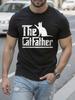 3D The Catfather Grafik T-Shirt Grafik T-Shirt - Humorvoll...