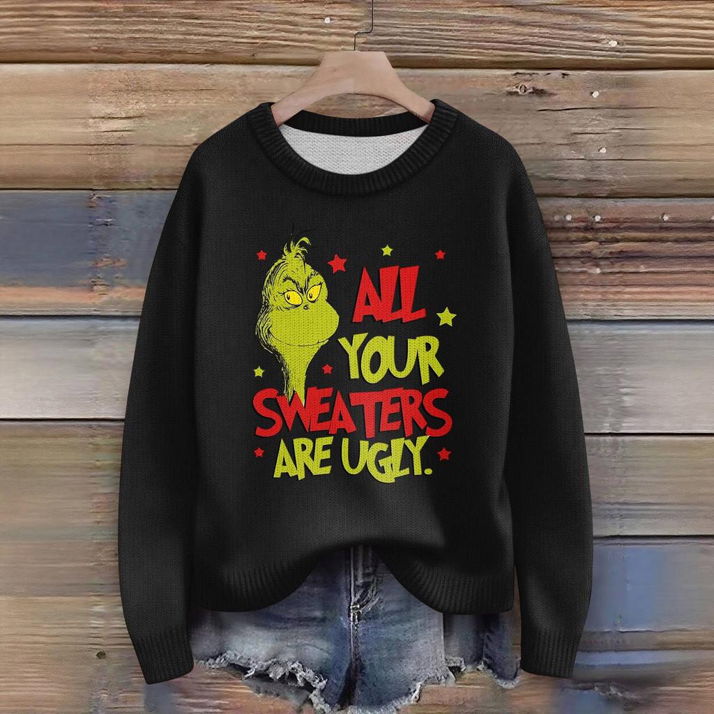 Women's Fashion Casual Long Sleeve Neck Sweater Pullover Top