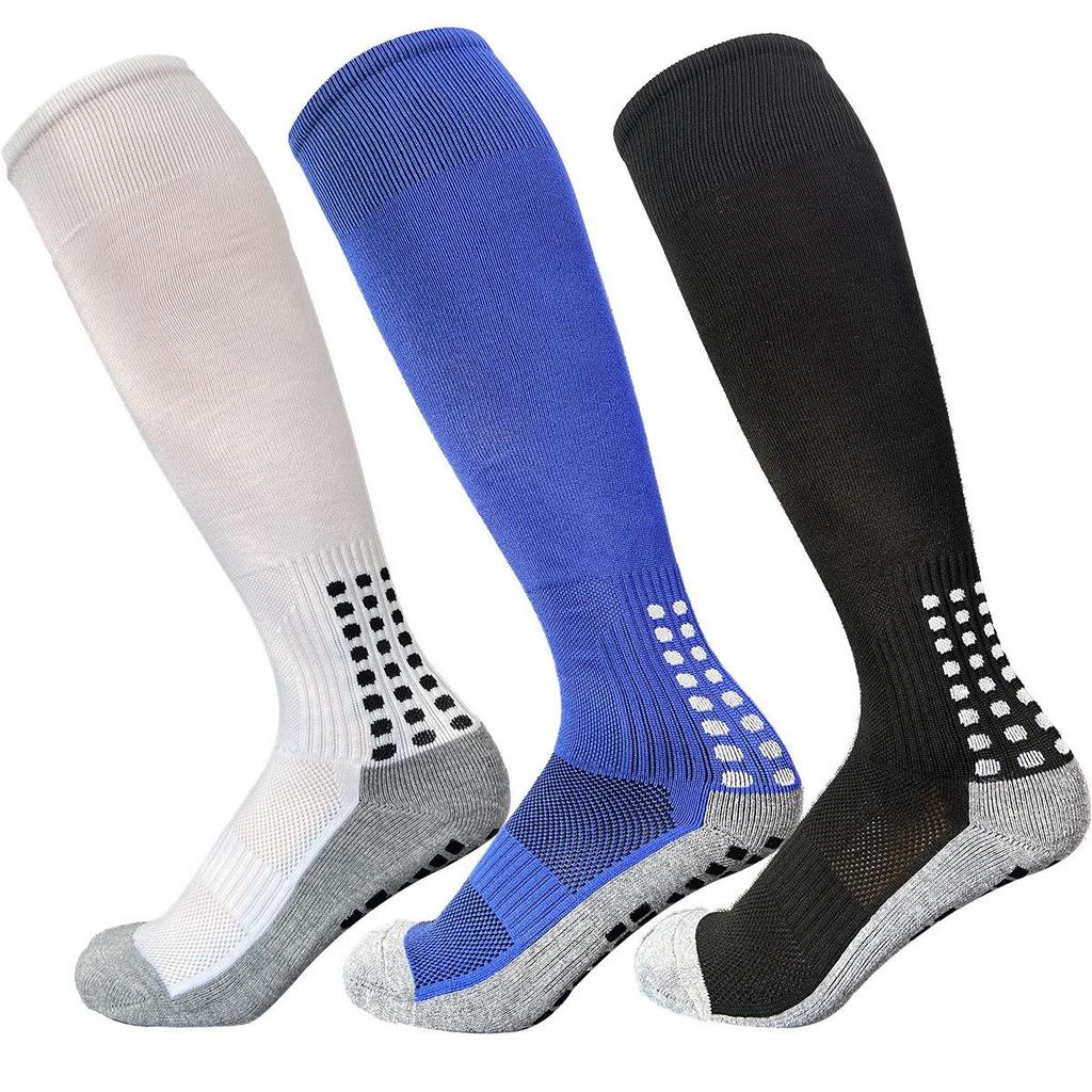 Chaussettes de football respirantes anti-friction avec grip antidérapant