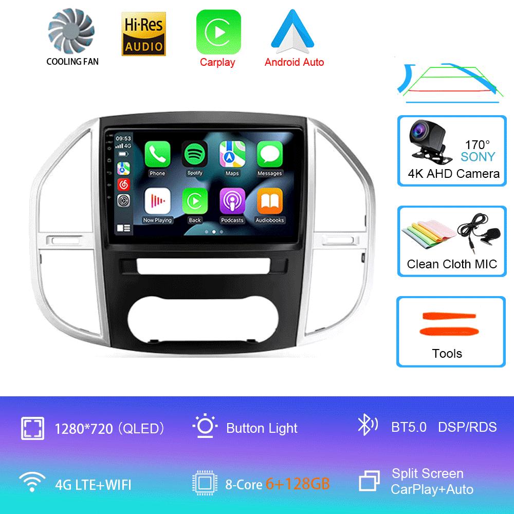 Car Radio Android 14 For Mercedes Benz Vito 3 W447 2014-2020 2K QLED Android Multimedia Video Player 4G Stereo CarPlay Head Unit