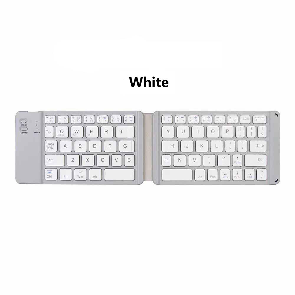 Jomaa Mini-Klapptastatur, wiederaufladbar, kabellose Bluetooth-Tastatur für iPad, Tablet, Telefon, tragbare faltbare Bluetooth-Tastatur