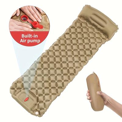 1pc Automatic Inflation Camping Footrest - Outdoor Diamond TPU Mattress/Pillow Portable for Tent Sleeping Pad & Camping Use