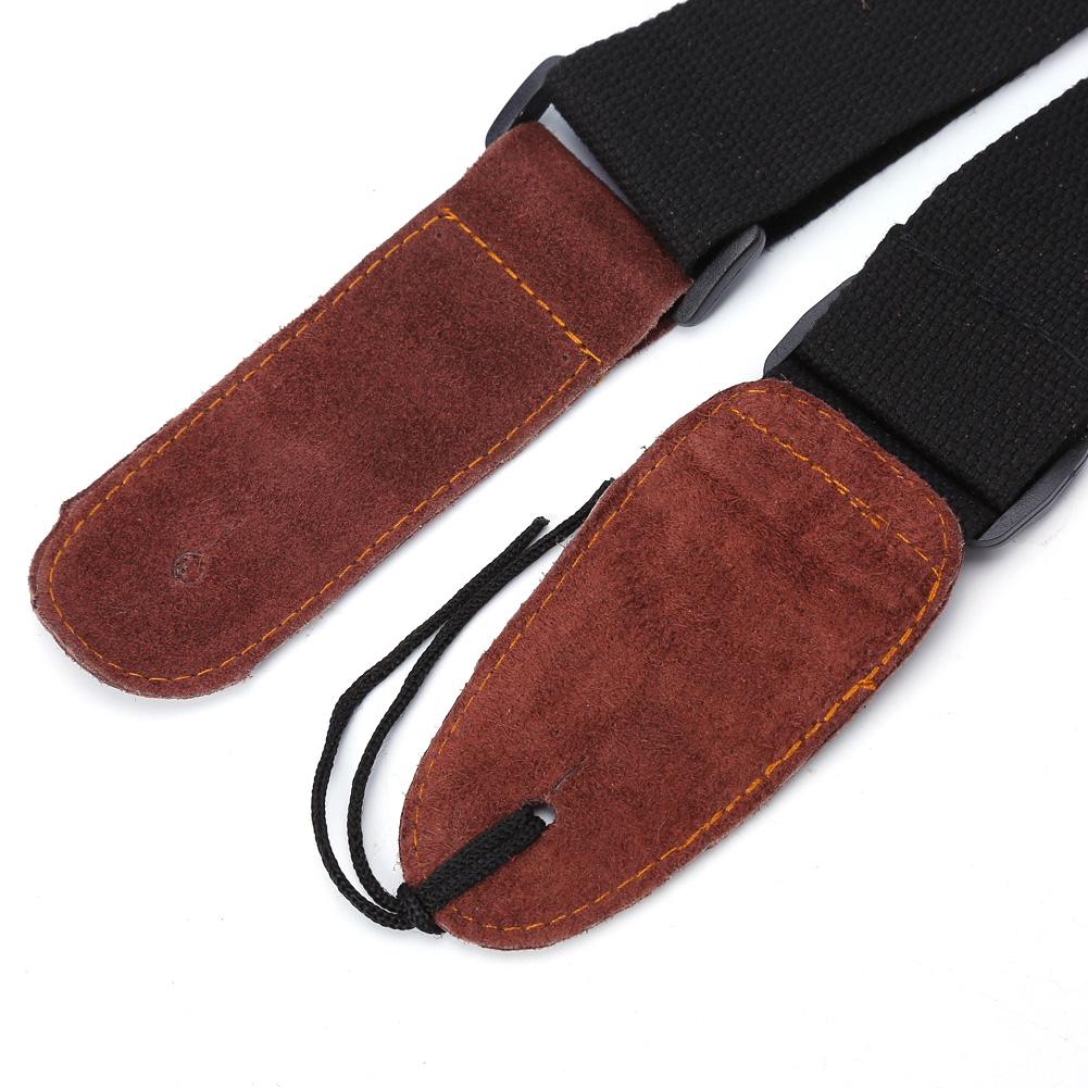 New Adjustable Soft Widening Belt Strap For Electric Acoustic Guitar Black