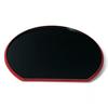 Tray Black with Red Top Red Cloth Pattern Lacquerware Made In Japan J-kitchens 3-shaku (1.3m) Half-moon Double-Sided (Tray) / Top, Black, 39cm, (ABS