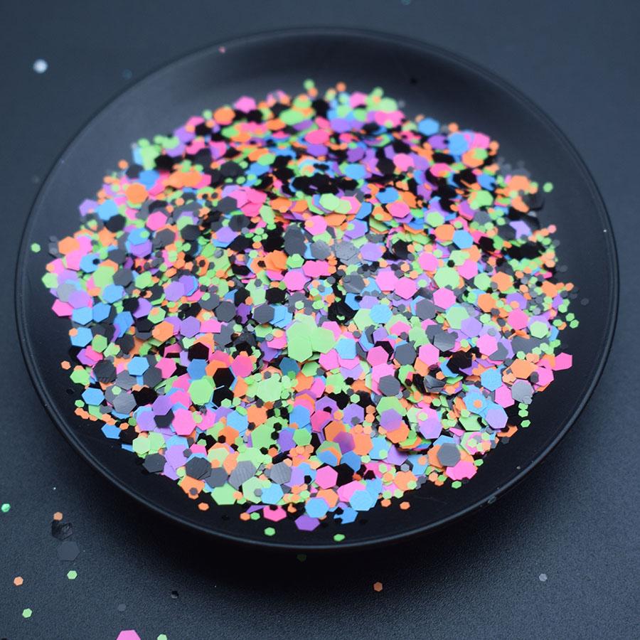 Opal White Cosmetic Polyester Glitter Hexagon Epoxy Resin Chunky Matte Glitter Mix for Snow Globe Tumbler Glitter