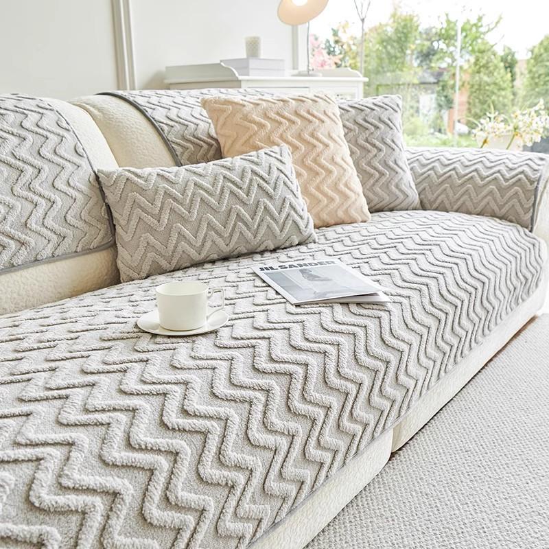 New Autumn and Winter Thickened Non-Slip Cushion Leather Sofa Cover Cotton Velvet Sofa Cover Cloth Towel Seat Cushion
