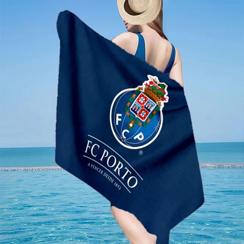 Asciugamano da Spiaggia con Stemma FC Porto, Asciugatura Rapida, Facile da Curare, Utilizzabile Sia per il Fitness che per le Vacanze al Mare, Essenziale Sportivo Regalo per Tifosi